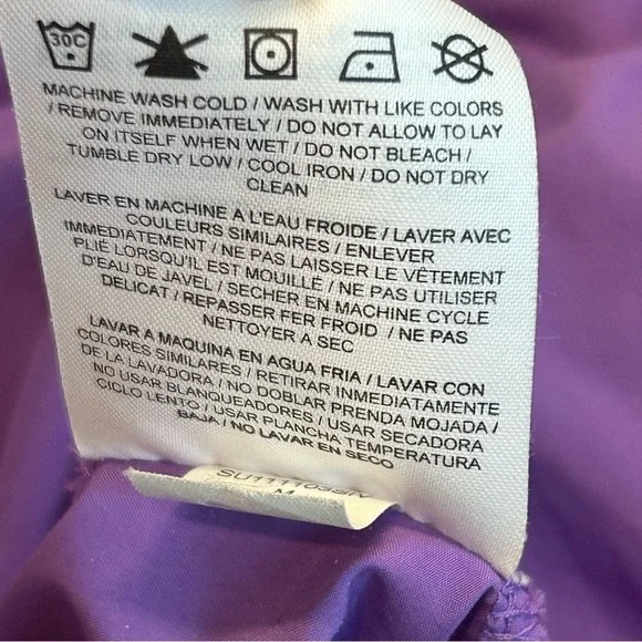 Nike Livestrong purple yellow full zip hooded athletic sports windbreaker Sz M - Picture 11 of 15